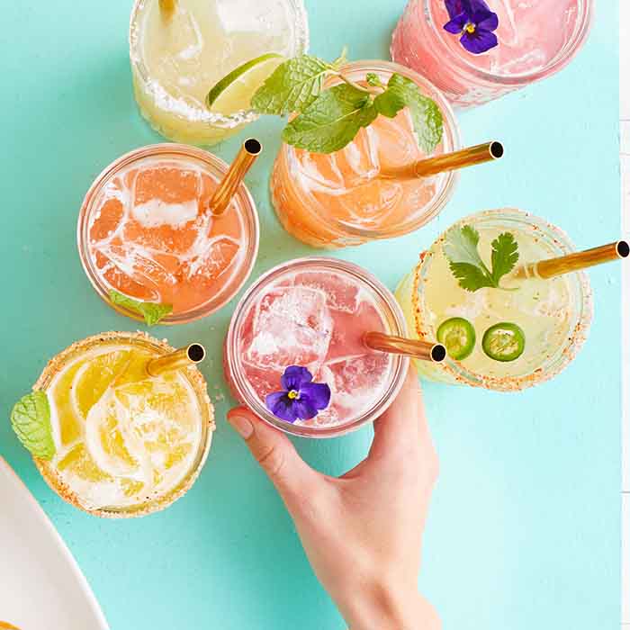 brightly-colored drinks